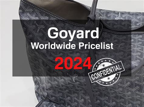 goyard price list 2021|goyard artois pm price 2024.